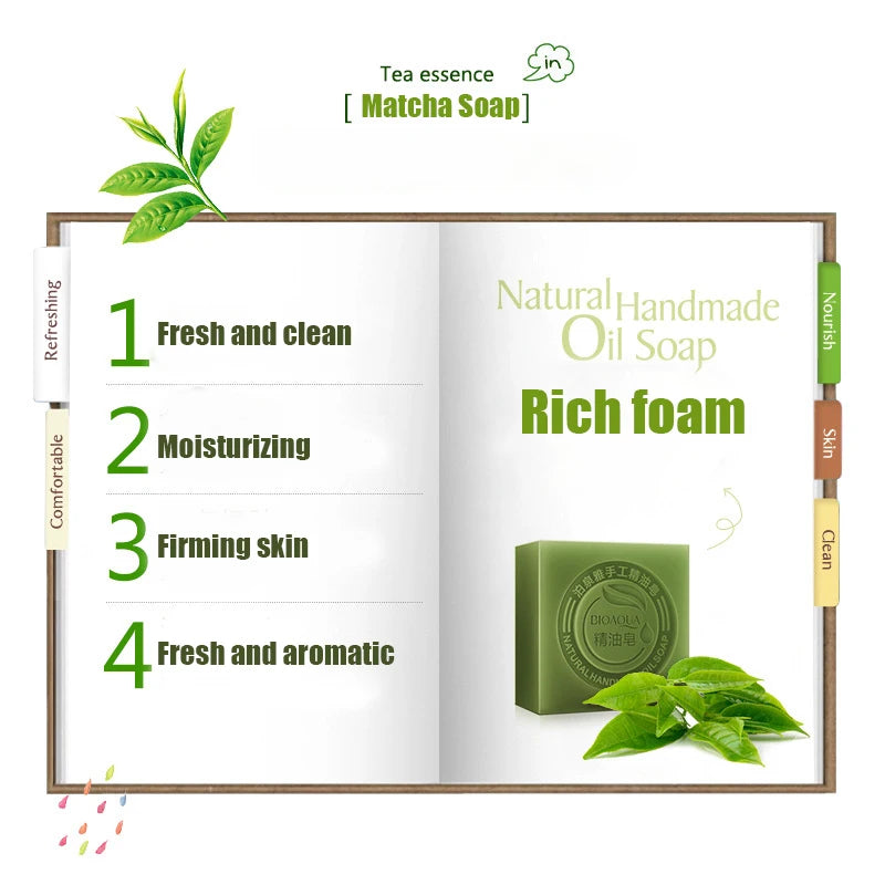 Savon au Matcha - Hydratation, Fraicheur, Peau Repulpée & Aromatique