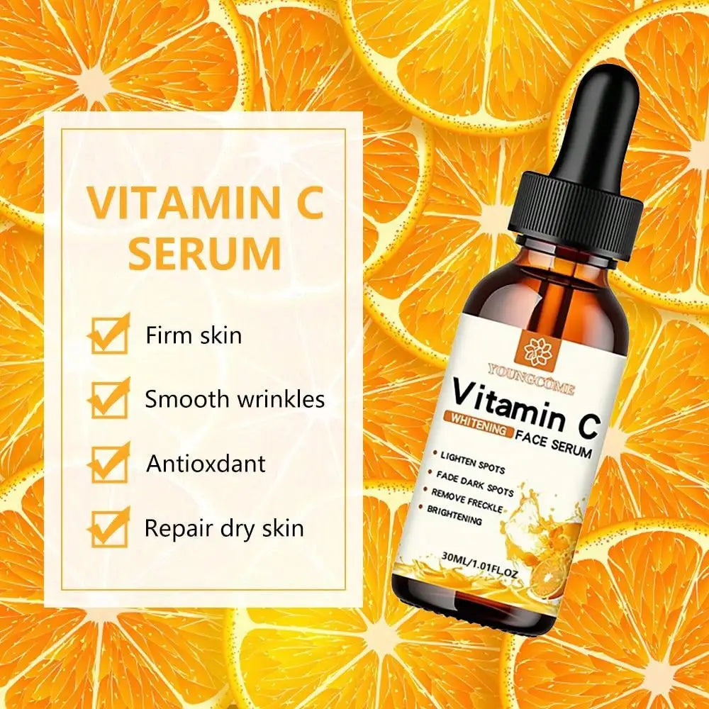 Le Sérum à la Vitamine C raffermit la peau, réduit les rides et répare la peau sèche