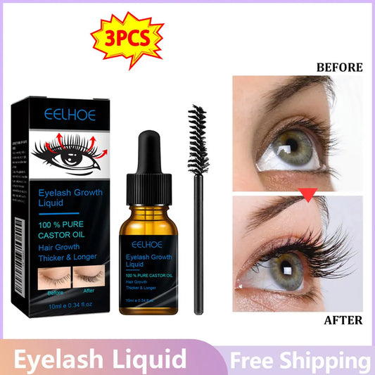 3PCS Eyelash Liquid Eyelash Growth Enhancer Eye Lash Fuller Thicker Nourish Lashes Longer Mascara Makeup Cosmetics Korean Makeup