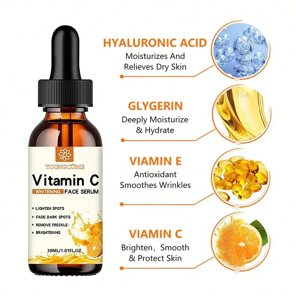 Sérum à la Vitamine C - formule douce composés d'ingrédients naturelles, sans alcool et sans parabènes